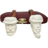 Special Sherlock Holmes and Dr. Watson Meerschaum Pipe Set