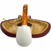 Smooth Oom Paul Style Bent Stem Meerschaum Pipe