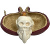 Skull in Backwards Claw Meerschaum Pipe