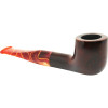 Brown Pot Acrylic Straight Stem Italian Briar Pipe