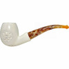Deluxe Smooth with Designer Lattice Meerschaum Pipe