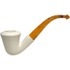 Smooth Dublin Tiger Stem Meerschaum Pipe