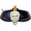 Rustic Skull Designer Stem Meerschaum Pipe