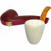 Smooth Rounded Rim Meerschaum Pipe