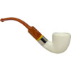 Silver Band Smooth Meerschaum Pipe