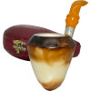 Special Pre-colored Sterling Silver Spigot Meerschaum Pipe