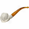 Claw Holding Lattice Bowl Meerschaum Pipe