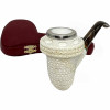 Special Arasta Lattice Silver Rim Meerschaum Pipe