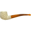Embossed Floral Lattice Rim Meerschaum Pipe