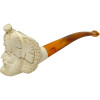Antiqued Bacchus Slightly Bent Meerschaum Pipe Antiqued Bacchus Slightly Bent Meerschaum Pipe