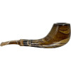 Brown Marble Oval Shank Briar Pipe - Half Bent
