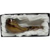 Brown Marble Oval Shank Briar Pipe - Half Bent