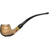 Meerschaum Lined Rustic Front Olive Wood Churchwarden Pipe Meerschaum Lined Rustic Front Olive Wood Churchwarden Pipe