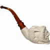 Special Lion in Backwards Claw Meerschaum Pipe