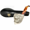 Special Lion in Backwards Claw Meerschaum Pipe