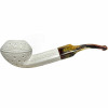 Deluxe Bulldog Lattice Long Shank Meerschaum Pipe