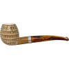 Deluxe Pre-colored 3D Lattice Silver Band Meerschaum Pipe