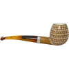 Deluxe Pre-colored 3D Lattice Silver Band Meerschaum Pipe