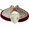 Skull in Claw Knurl Meerschaum Pipe