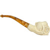 Skull in Claw Antiqued Meerschaum Pipe Skull in Claw Antiqued Meerschaum Pipe