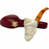 Bearded Cavalier with Lattice Shank Meerschaum Pipe