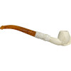 Hand Holding Bowl Knurl Meerschaum Pipe