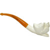 Owl on Smooth Bowl Meerschaum Pipe