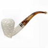 Special Sitter Lattice Sterling Silver Meerschaum Pipe