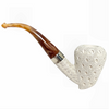 Special Sitter Lattice Sterling Silver Meerschaum Pipe