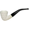 Dublin Lattice Black Stem Small Meerschaum Pipe