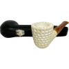 Antiqued Round Lattice Dublin Meerschaum Pipe Antiqued Round Lattice Dublin Meerschaum Pipe
