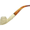 Embossed Design Smooth Top Knurl Meerschaum Pipe