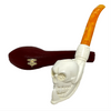 Deluxe Skull in Claw Knurl Meerschaum Pipe
