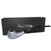 Silver Lacquer Briar Pipe – Half Bent Churchwarden