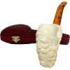 Deluxe Old Man Smoking Calabash Meerschaum Pipe