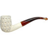 Teardrop Lattice Smooth Shank Meerschaum Pipe