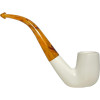 Deluxe Smooth Bent Stem Meerschaum Pipe Deluxe Smooth Bent Stem Meerschaum Pipe