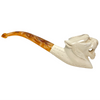 Snarling Tiger Lattice Shank Meerschaum Pipe