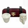Dublin and Skull in Claw Mini Meerschaum Pipe Set