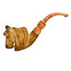 Pre-colored Horse Full Bent Meerschaum Pipe Pre-colored Horse Full Bent Meerschaum Pipe