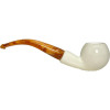 Deluxe Apple Smooth Flared Shank Meerschaum Pipe