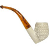 Deluxe Lattice with Pointed Bottom Meerschaum Pipe