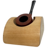 Single Flat Pipe Holder - Arched Wood