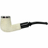 Deluxe Rustic Sterling Silver Rim Meerschaum Pipe