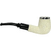 Deluxe Rustic Sterling Silver Rim Meerschaum Pipe