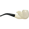 Deluxe Smooth Sitter with Eagle Head Meerschaum Pipe