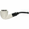 Deluxe Designer Lattice Sterling Silver Rim Meerschaum Pipe