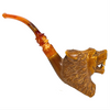 Special Pre-colored Govem Signed Wolf Meerschaum Pipe