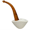 Round Lattice Meerschaum Pocket Pipe