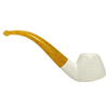 Smooth Volcano with Flowers Yellow Stem Meerschaum Pipe